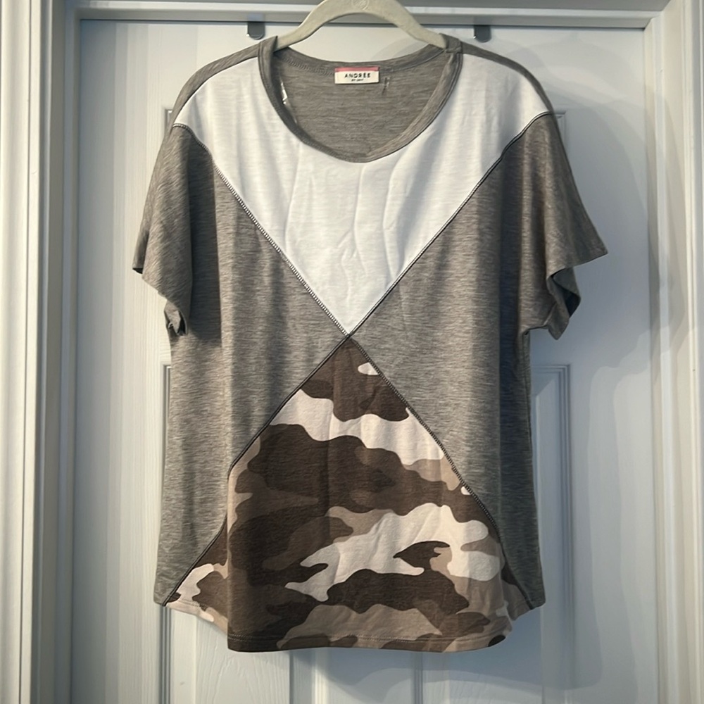 Cameo color block shirt.